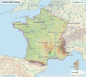 Cartina della Francia da scaricare