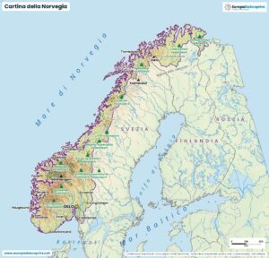 Cartina della Norvegia da scaricare