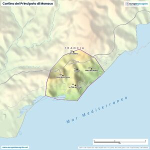 Cartina del Principato di Monaco da scaricare