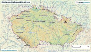 Cartina della Repubblica Ceca da scaricare
