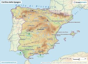 Cartina della Spagna da scaricare