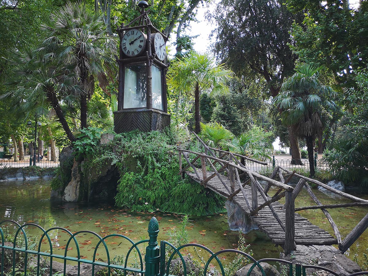 Orologio acqua Villa Borghese