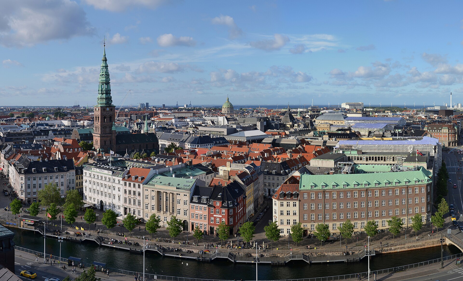 Copenaghen vista dal castello di Christiansborg, la residenza del Parlamento danese nel cuore della capitale.