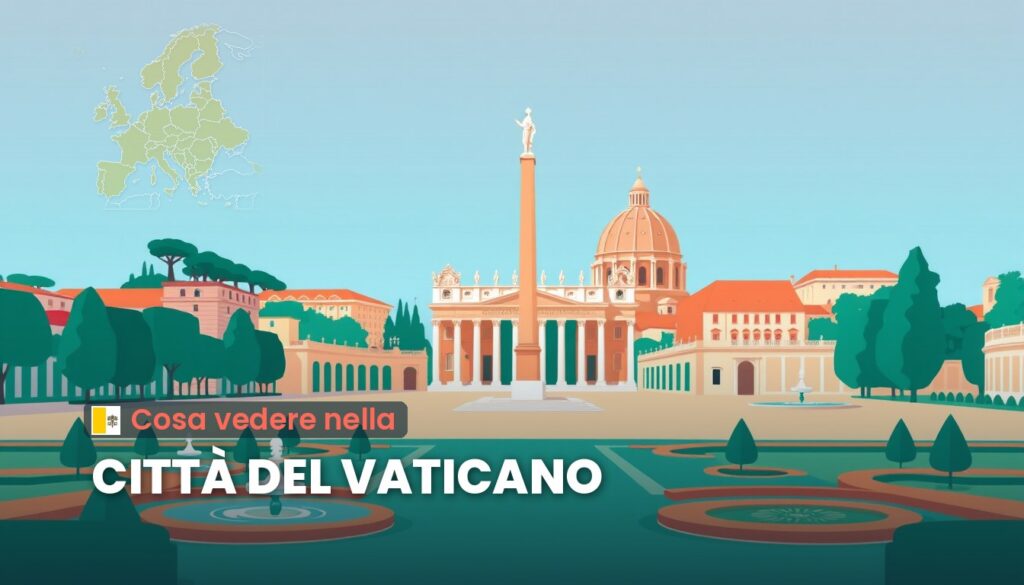Cosa vedere nella Città del Vaticano: illustrazione con la cartina