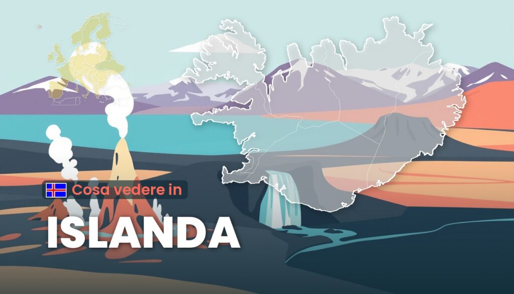 Cosa vedere in Islanda: illustrazione con la cartina