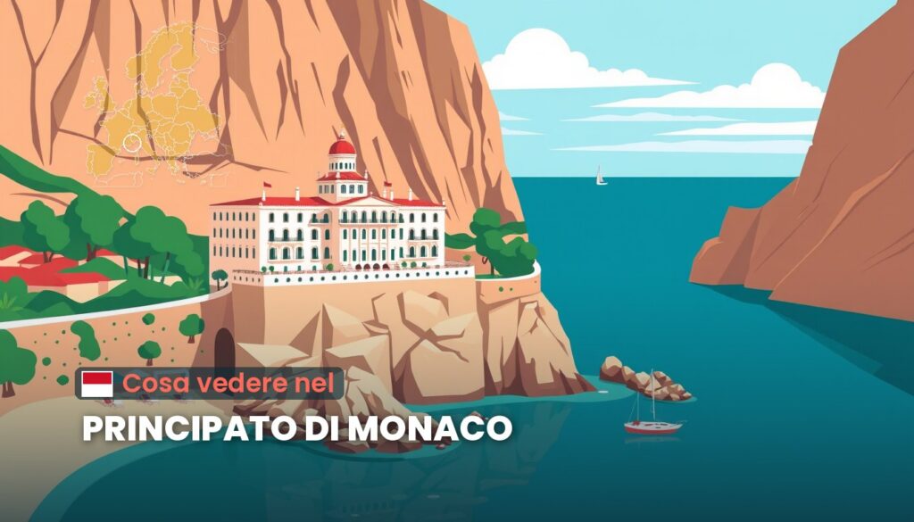 Cosa vedere nel Principato di Monaco: illustrazione con la cartina