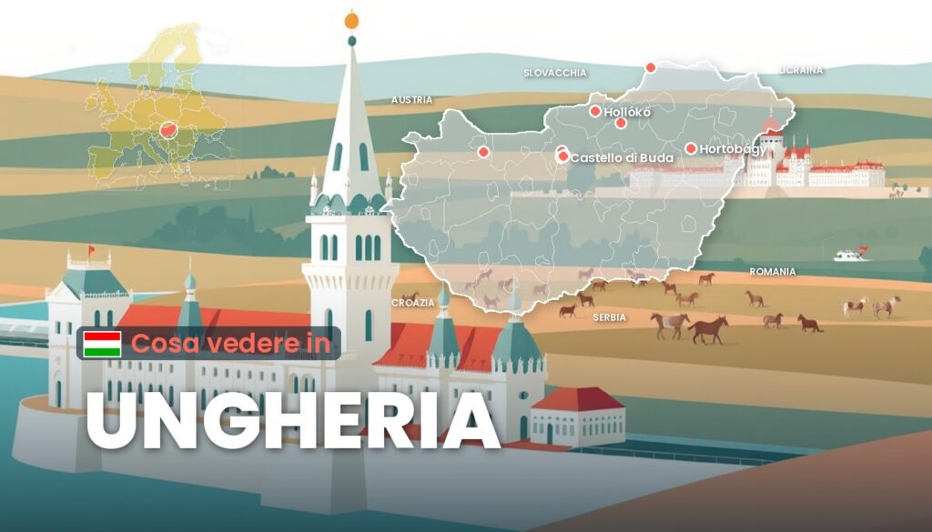 Cosa vedere in Ungheria: illustrazione con la cartina