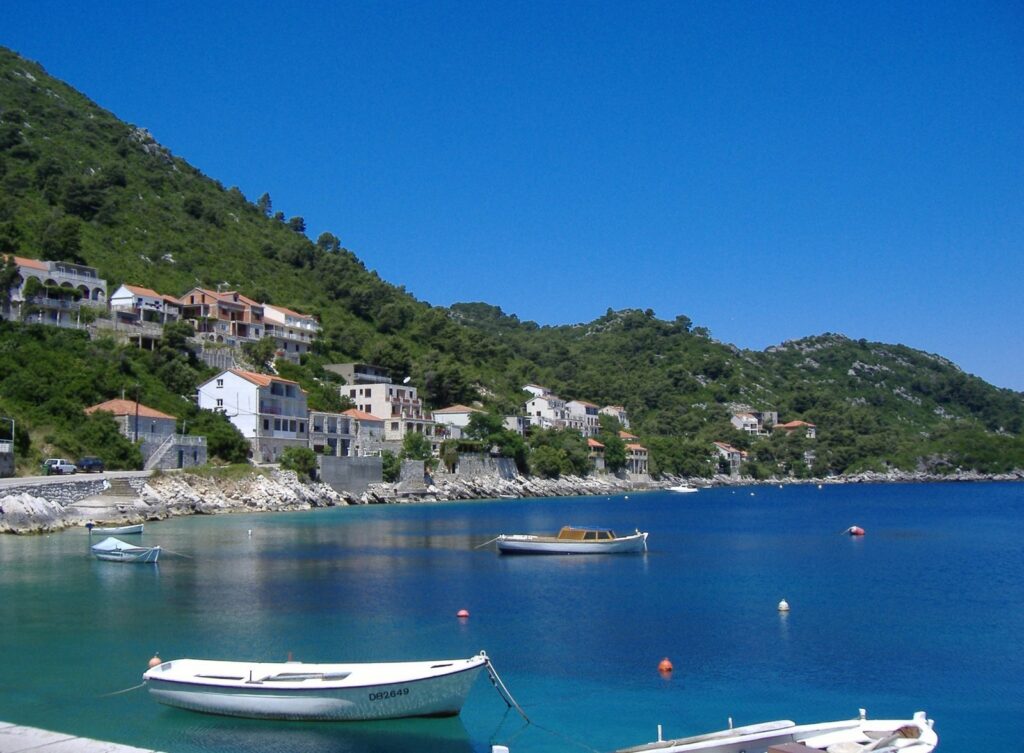 Il porto di Sobra, dove arrivano i traghetti sull'isola di Mljet