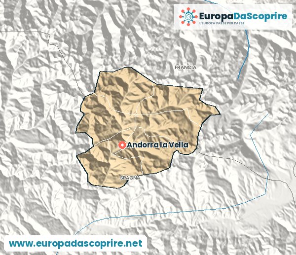 Cartina Penisola scandinava con la capitale e le città principali