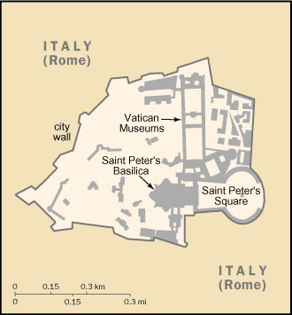 Mappa della Città del Vaticano