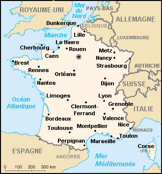 Mappa della Francia