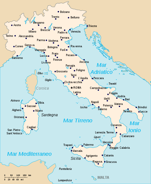 Mappa dell'Italia