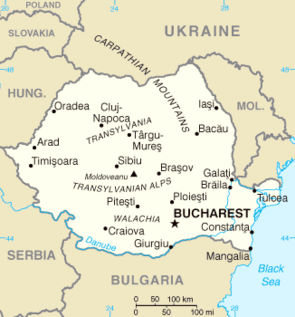 Mappa della Romania