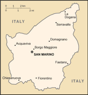 Mappa dello stato del San Marino