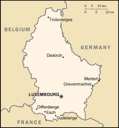 Mappa Lussemburgo